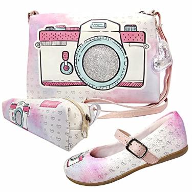 Imagem de Kit Infantil Feminino Sapatilha, Bolsa E Estojo Máquina Fotográfica, Magicc Kids