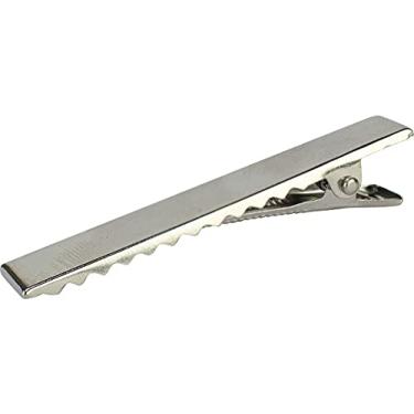 Imagem de 100 Presilhas Prendedor Bico de Pato Metal 5,5cm Para Laços