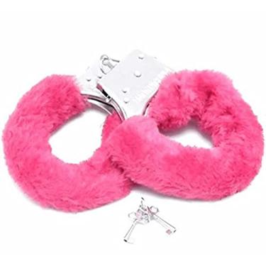 Imagem de ALGEMA PELUCIA ROSA SADO FETICHE SEXUAL REGULÁVEIS COM CHAVE SEXY SHOP DELIRIOSS