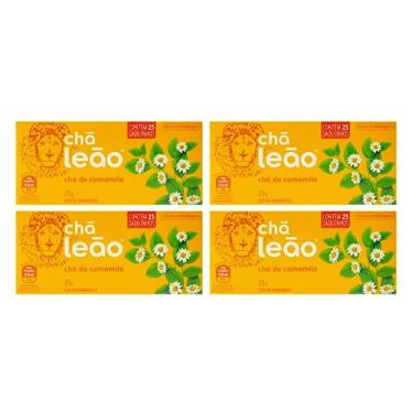 Imagem de Combo Chá Leão de Camomila 4 Caixas de 25 un - 100 Sachês NÃO EMBALADOS INDIVIDUALMENTE