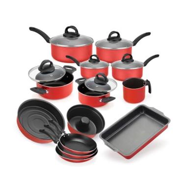 Imagem de Conjunto de Panelas Antiaderente Alumínio Nacional 13 Peças