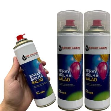 Imagem de Kit 2 Sprays Brilha Balão Bexiga Latex 300ml Silicones Paulista
