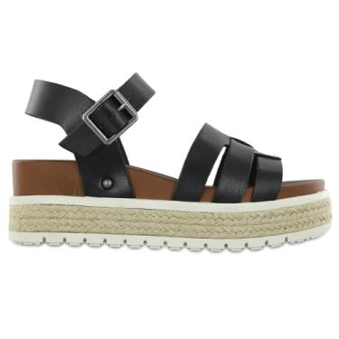 Imagem de MIA Sandálias femininas Karlotta plataforma atlética casual salto médio 2-3 polegadas - preto, Preto, 10