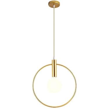 Imagem de Luster Pendente Estilo Nórdico Luminária de Teto E27 Ø30CM Para Quarto/Restaurante/Casa/bar Oro