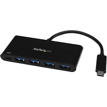 Imagem de StarTech.com Hub USB C de 4 portas com 4 portas USB tipo A (USB 3.0 SuperSpeed) – 60W Power Delivery Passthrough Charging – Adaptador USB 3.0 (5Gbps) para Laptop Hub – MacBook, Dell (HB30C4AFPD)