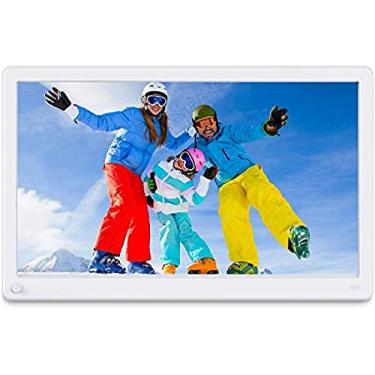 Imagem de Porta-retratos digital de 15 polegadas 1920x1080 de alta resolução com tela IPS completa Sensor de movimento Porta-retratos digital com rotação automática Porta-retratos eletrônicos Calendár
