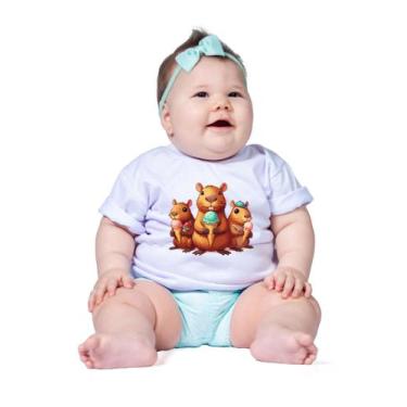 Imagem de Camiseta Infantil Menino Menina Capivara Capybara Zoológico Animal Saf