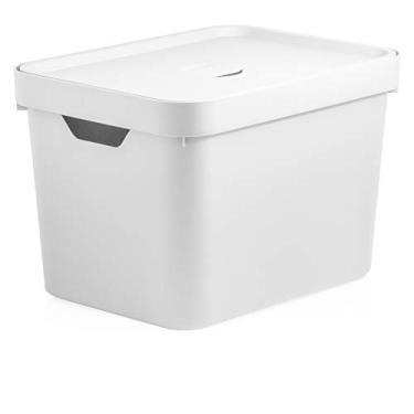 Imagem de OU Caixa Organizadora Cube M 18L com Tampa Branco