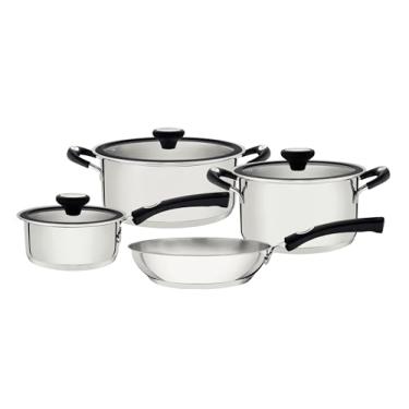 Imagem de Jogo de Panelas Tramontina Solar Silicone em Aço Inox 4 Peças