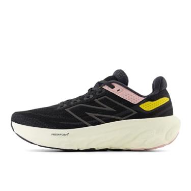 Imagem de New Balance Tênis de corrida feminino Fresh Foam X 1080 V13, Preto/rosa esfera/limão gengibre, 35