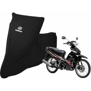 Imagem de Capa Protetora Para Cobrir Moto Yamaha Crypton 100 Com Logo (Preto)
