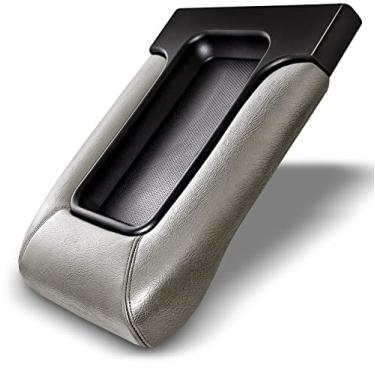 Imagem de UMISHI Kit de tampa de console central compatível com Chevy Silverado 99-07, compatível com Chevrolet Suburban 2001-2006 Trava de descanso de braço de tampa, para CCLK-CHGM-001-LGY,19127364,19127365,19127366 (cinza claro)