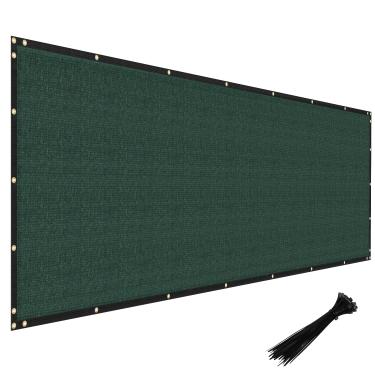 Imagem de Windscreen4less Tela de cerca de privacidade, 2,5 m x 1,27 m, tecido de malha resistente, cobertura de rede de proteção para parede ao ar livre, jardim, quintal, piscina, deck, verde