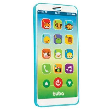 Imagem de Celular Infantil Baby Phone Emite Sons Azul Buba