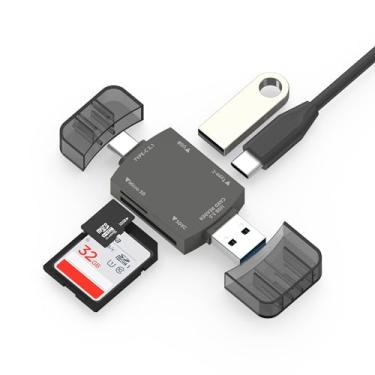 Imagem de Leitor de cartão SD USB C, adaptador micro SD para USB 3.0, leitor de cartão SD USB, leitor de cartão de memória, leitor de cartão SD para iPhone