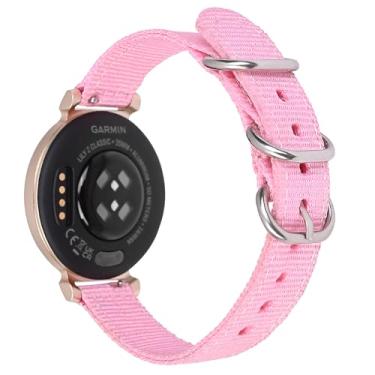 Imagem de C2D JOY Pulseira feminina de nylon de lona compatível com Garmin Lily 2, pulseira de substituição para relógio inteligente - rosa