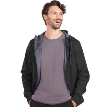 Imagem de Jaqueta Aramis Masculina Nylon Dupla Face Hoodie Liquid Repeller Preta-Masculino