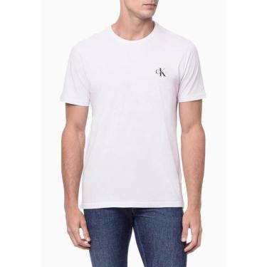 Imagem de Camiseta Masculina Reissue Peito Calvin Klein - Branco G Branco-Masculino