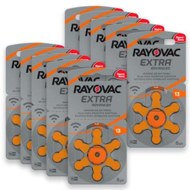 Imagem de Pilha Auditiva 13 Rayovac Bateria Pr48 Kit 60 Unidades