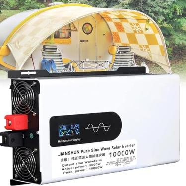 Imagem de Inversor de energia de onda senoidal pura 5000w/6000w/8000w/10000w/12000w 12v/24v/48v/60v/72v/96v para 110v/220v carregador ac, inversor solar de baixa frequência fora da rede, 10000w, 24v a