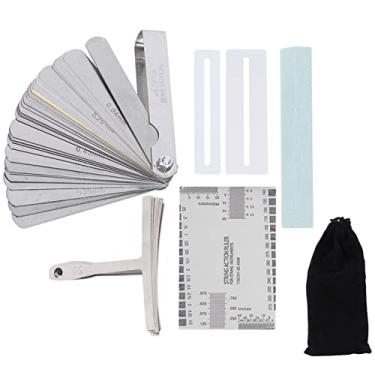 Imagem de Conjunto de Ferramentas de Guitarra, Ajustador de Corda de Aço Inoxidável, Régua, Medidor de Metal, Telêmetro para Guitarra, Baixo, Banjo