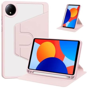 Imagem de Capa de rotação 360 para Redmi Pad SE 8.7 2024 com suporte de lápis Funda para Xiaomi Redmi Pad SE 8.7 4g capa para tablet (rosa, para Redmi Pad SE 8.7)