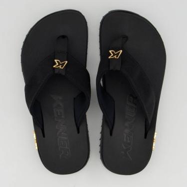 Imagem de Chinelo Kenner Kivah Preto e Dourado-Masculino