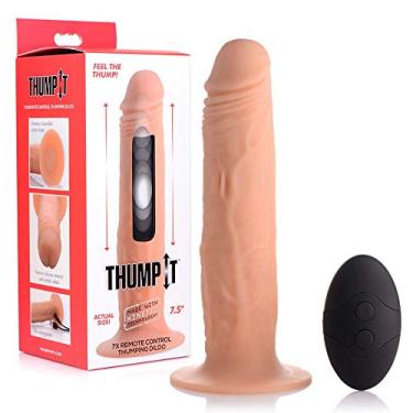 Imagem de Thump It Dildo De Controle Remoto Kinetic Thumping 7X - Médio Cor De Pele