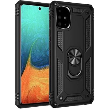 Imagem de Capa de impacto de queda de grau militar para Samsung Galaxy A71 4G 360 metal giratório suporte suporte magnético para carro armadura resistente à prova de choque para Galaxy A71 4G capa de proteção