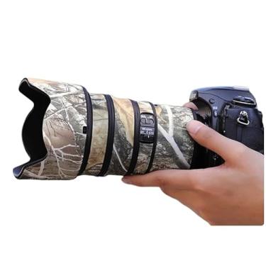 Imagem de CHASING BIRDS Capa protetora à prova de chuva para Nikon AF-S 24-70 mm F2.8 E ED VR Capa protetora de lente à prova de chuva (camuflagem de árvore amarela, com TC de 1,4 X (TC-14E III))