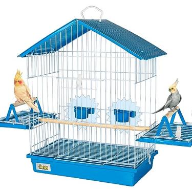 Imagem de JEL PLAST GAIOLA PARA CALOPSITA TETO PLÁSTICO- AZUL, MÉDIO