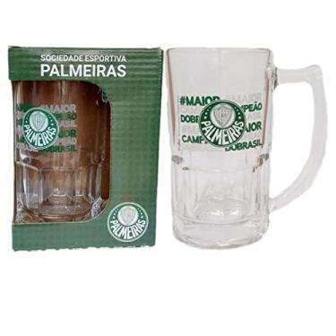 Imagem de Caneca Vidro Palmeiras Times de Futebol Transparente