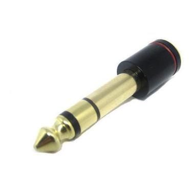 Imagem de Adaptador P2 Stereo Fêmea x P10 Stereo Macho - Vm/Dourado - STAR CABLE