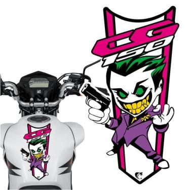 Imagem de Adesivo Faixa Gravata sem resina Moto CG 150/160 Coringa Rosa - Teu Ad