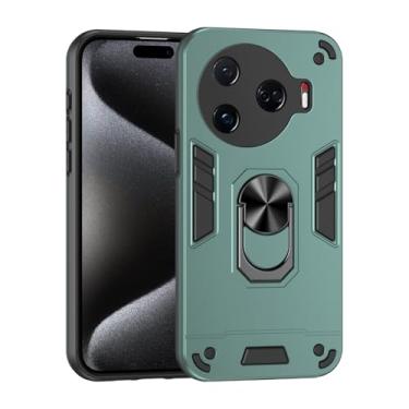 Imagem de Pzwoxukhov Capa compatível com Tecno Camon 30 Pro 5G, compatível com Tecno Camon 30 Pro 5G Suporte magnético para carro à prova de choque e antiqueda, capa verde