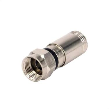 Imagem de Conector Coaxial Pressão Rg6 - Kit Com 10 - Cirilo Cabos