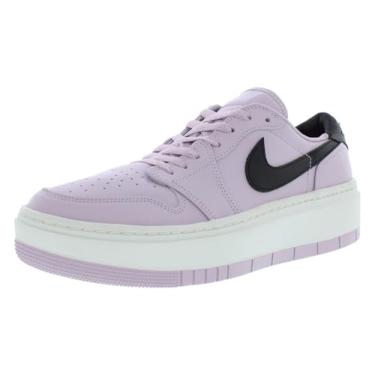 Imagem de Nike Tênis feminino Air Jordan 1 Elevate Low tamanho 12, cor: lilás gelado/preto escuro/roxo vela