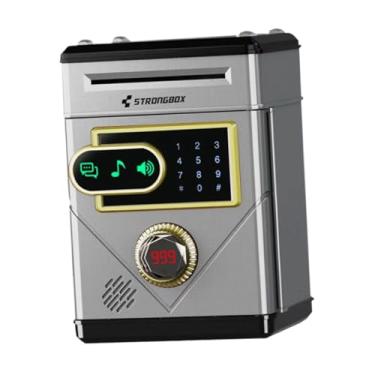 Imagem de Almencla Cofrinho com tela sensível ao toque para crianças Caixa eletrônico automático Rolagem de dinheiro Banco de dinheiro eletrônico criativo Recipiente de, Argento