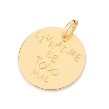 Imagem de Pingente banhado ouro 3x 24k 18k e 22k feminino rommanel medalha livra