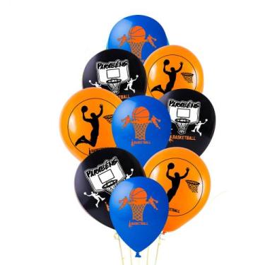 Imagem de 25 Bexigas Balão Festa Basquete Decoração Aniversário 11pol - RIVFESTA