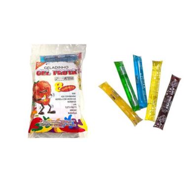Imagem de Geladinho E Geladão Gel Fruta Fardo 1 pacote 40un de 50ml