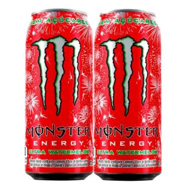 Imagem de Kit 2 Energético Monster Ultra Melancia Zero Açúcar 473ml - Monster En