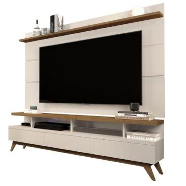 Imagem de Rack Bancada com Painel para TV 70" Retro 3 Gavetas Vivare Wood 1,80 A
