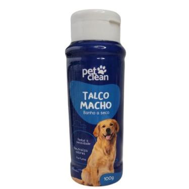 Imagem de Talco Pet Clean Banho a Seco Cachorro Gato Pet, Macho
