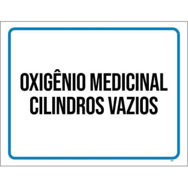 Imagem de Placa Sinalização Oxigênio Medicinal Cilindros Vazios 36X46 - Sinalizo