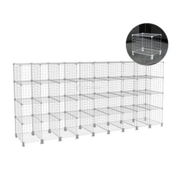 Imagem de Estante Balcão Expositor Aramado 36 Nichos Horizontal 40cm Profundidad