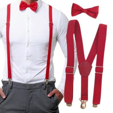 Imagem de Kit Suspensório E Gravata Borboleta Adulto Com Regulagem - MCOLIS, Ver