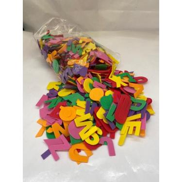Imagem de Pacote Alfabeto Móvel Escolar Educativos 570 Peças Coloridas Letras pe