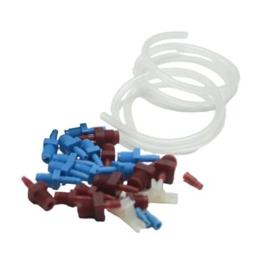 Imagem de JicSuXi Kit de sangria de cilindro mestre SAE e conexões métricas Substitui mangueiras de componentes Clipes 14151 para carro Garagem automotiva