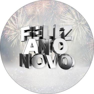 Imagem de Painel De Festa Redondo 1,50x1,50 - Ano Novo Tons de Prata 021 - Via C